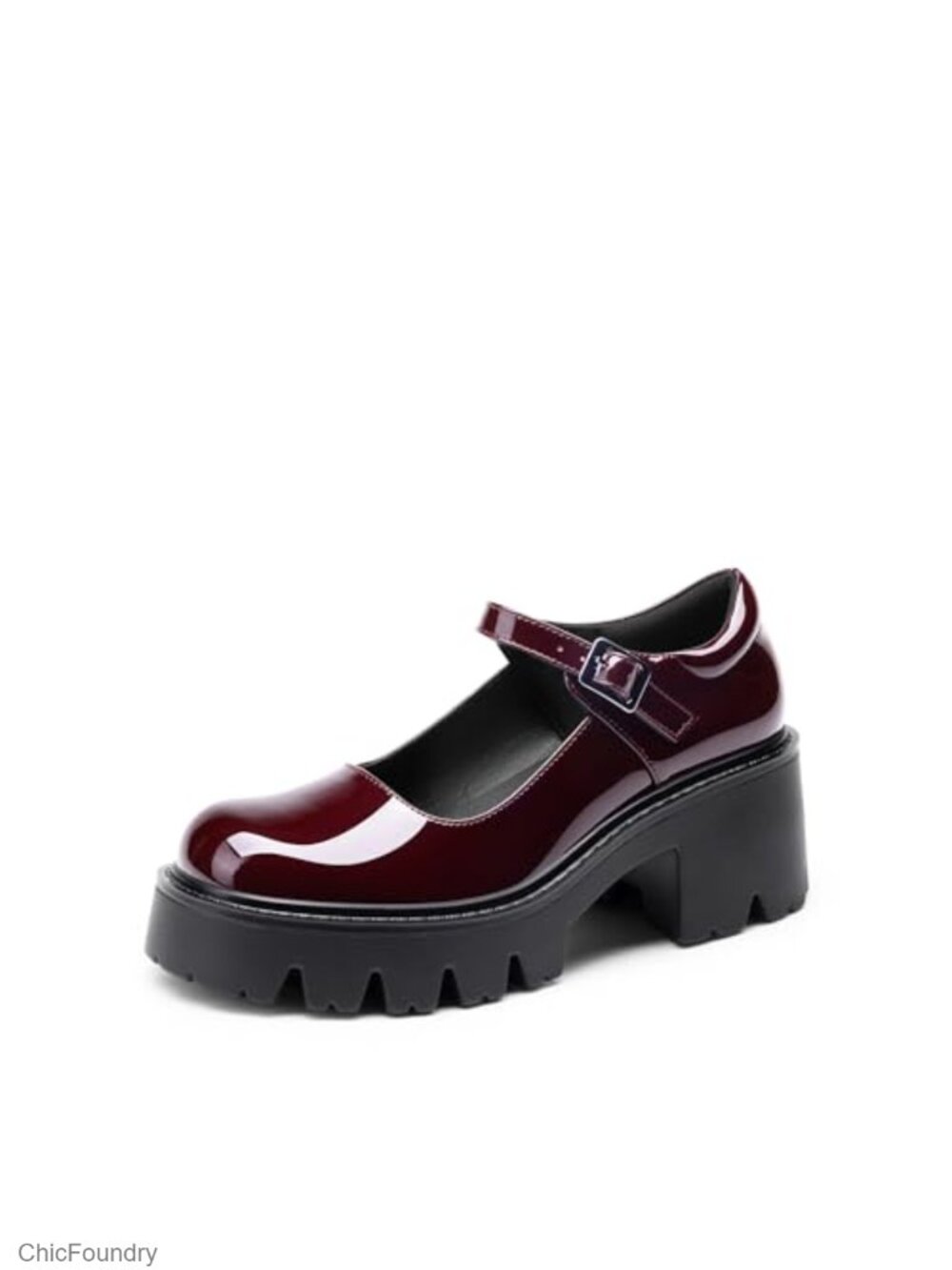 DREAM PAIRS Women's Mary Jane Platform Pumps with Chunky Heel